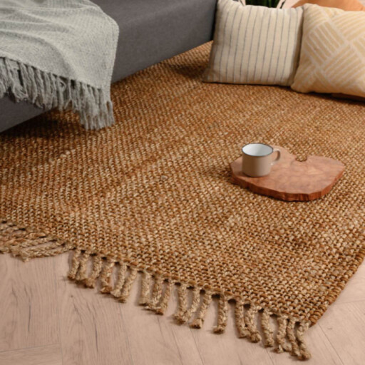 Jute vloerkleed Chunky - Boho & me - goud/naturel - sfeer