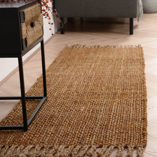 Jute loper Chunky - Boho & me - goud/naturel - sfeer