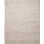 Wollen vloerkleed Lett – wit beige