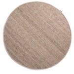 Rond wollen vloerkleed Lett – beige