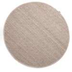 Rond wollen vloerkleed Lett – beige crème