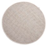 Rond wollen vloerkleed Lett – wit beige