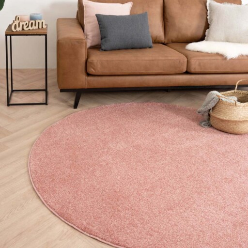 Rond vloerkleed Fine - roze - sfeer