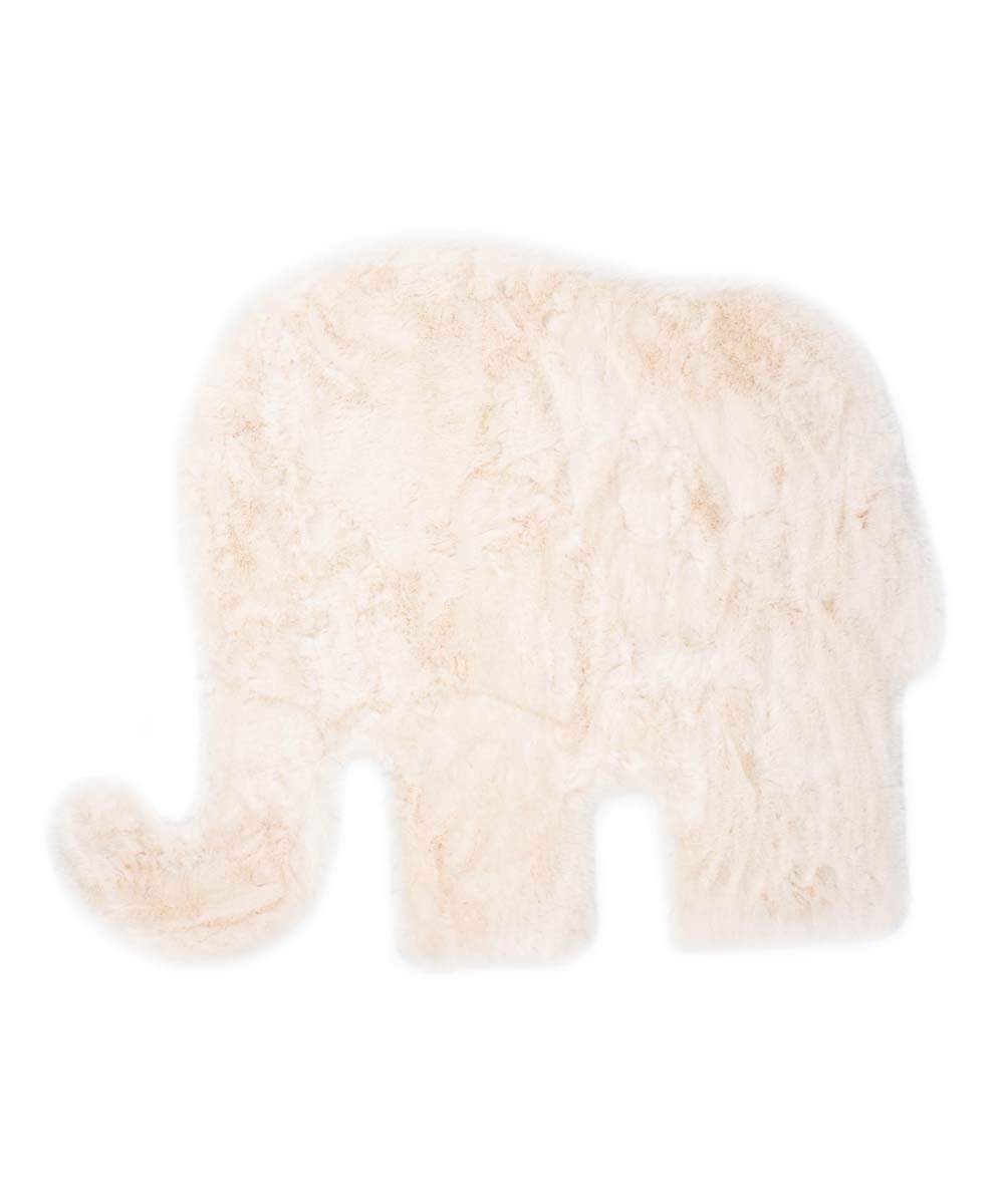 Kindervloerkleed olifant – Fluffy crème