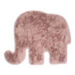 Kindervloerkleed olifant – Fluffy roze