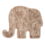 Kindervloerkleed olifant – Fluffy taupe