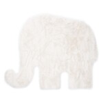 Kindervloerkleed olifant – Fluffy wit