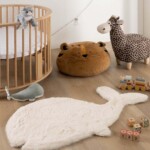 Kindervloerkleed walvis – Fluffy crème sfeer