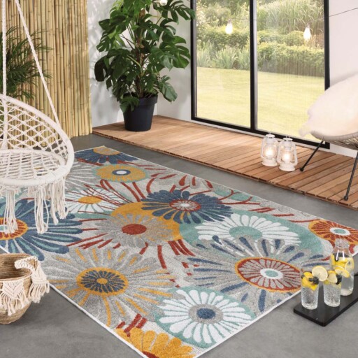 Buitenkleed bloemen - Verano multi - sfeer