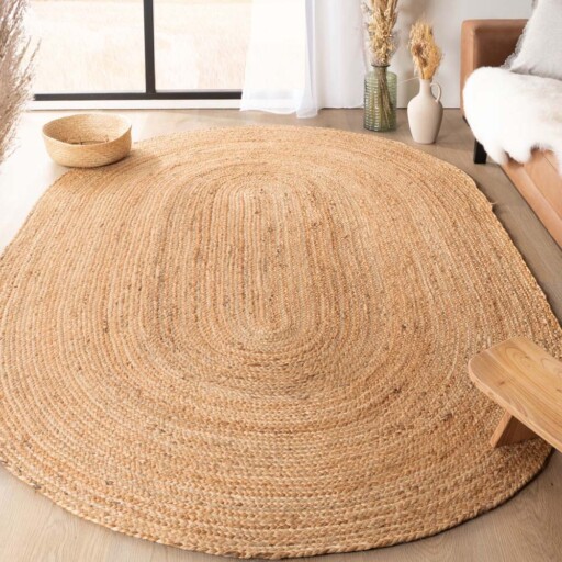 Jute vloerkleed ovaal - Boho & me - naturel - sfeer