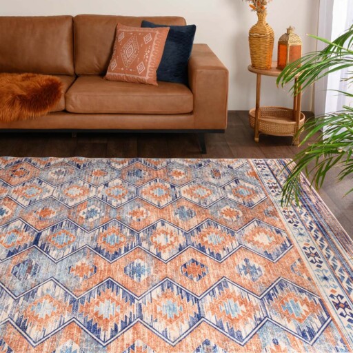 Bohemian vloerkleed wasbaar - Moderna blauw - sfeer