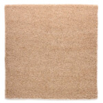 top view Hoogpolig vierkant vloerkleed shaggy Grand – beige