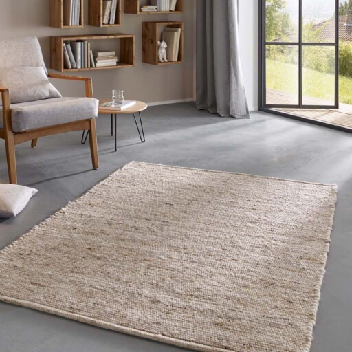 Wollen vloerkleed - Bokn beige - sfeer