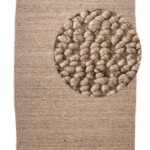 Wollen vloerkleed – Agder beige top view