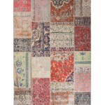 Patchwork vloerkleed – Fade Heritage multi top view