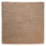 Vierkant hoogpolig vloerkleed – Cozy Shaggy- beige top view