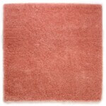 Vierkant hoogpolig vloerkleed – Cozy Shaggy- roze top view