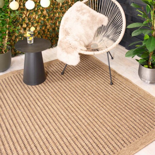 Jute buitenkleed - Boho Stripe beige/bruin