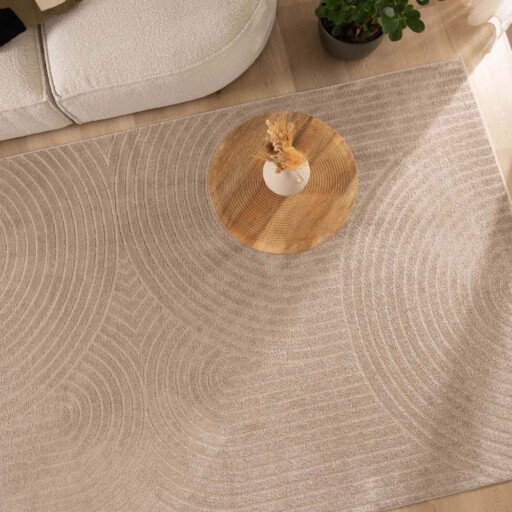 Scandinavisch vloerkleed - Contour Curve beige