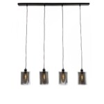 Hanglamp smoke glas – Quatre Amis zwart overzicht